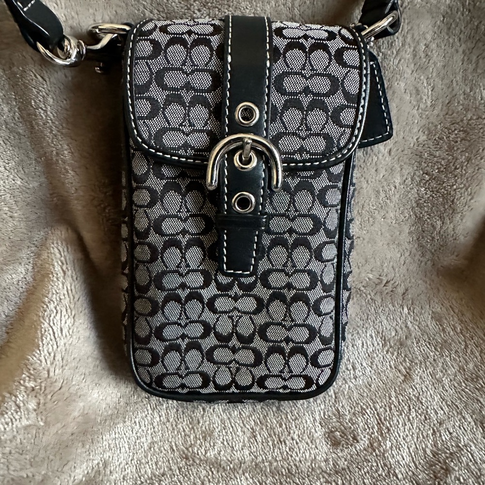 Coach Black and Gray Crossbody Bag